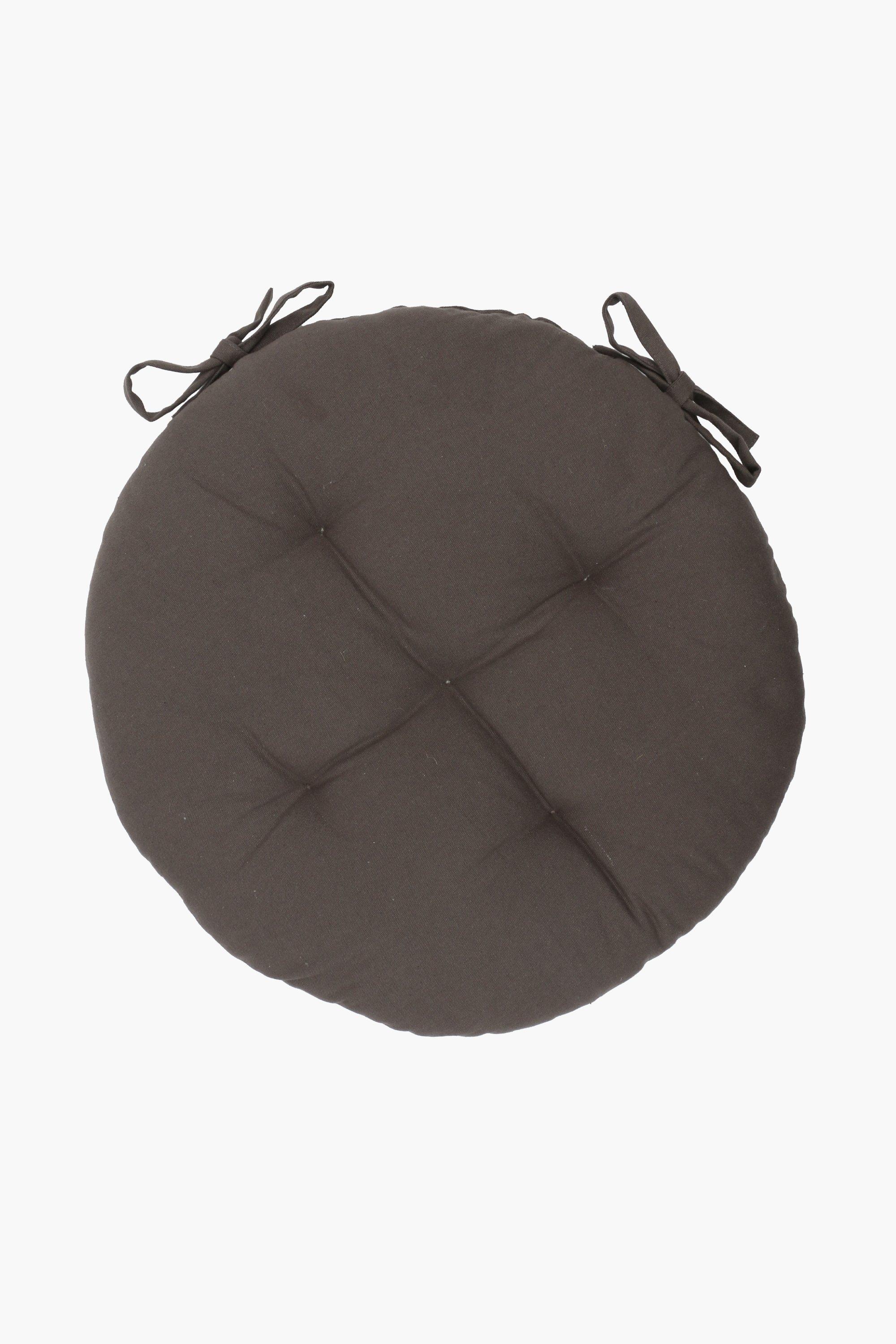 Plain Round Cotton Chair Pad, 50cm