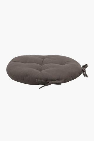 Plain Round Cotton Chair Pad, 50cm