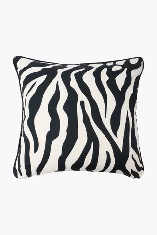 Printed Patio Zebra Scatter Cushion, 60x60cm