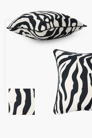 Printed Patio Zebra Scatter Cushion, 60x60cm