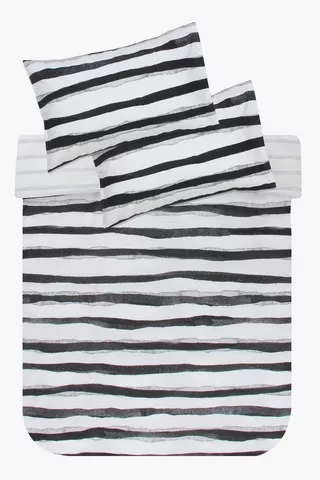 Premium Cotton Abstract Calcite Stripe Duvet Cover Set