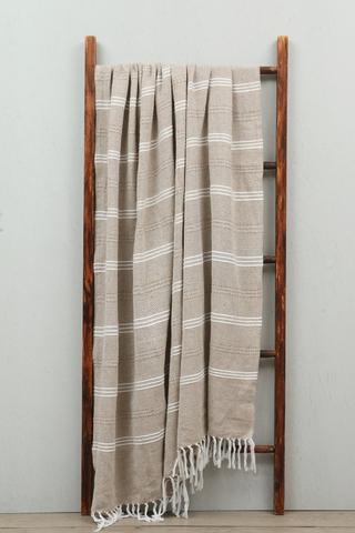 Woven Jacquard Geometric Cotton Throw, 140x180cm