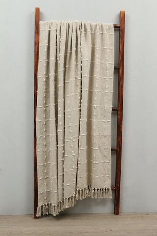 Polycotton Grid Dot Throw, 180x200cm