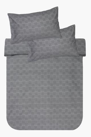 Premium Cotton Check Duvet Cover Set