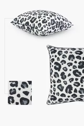 Premium Printed Leopard Feather Scatter Cushion, 60x60cm