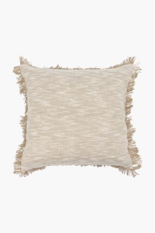 Premium Jute Fray Feather Scatter Cushion, 60x60cm