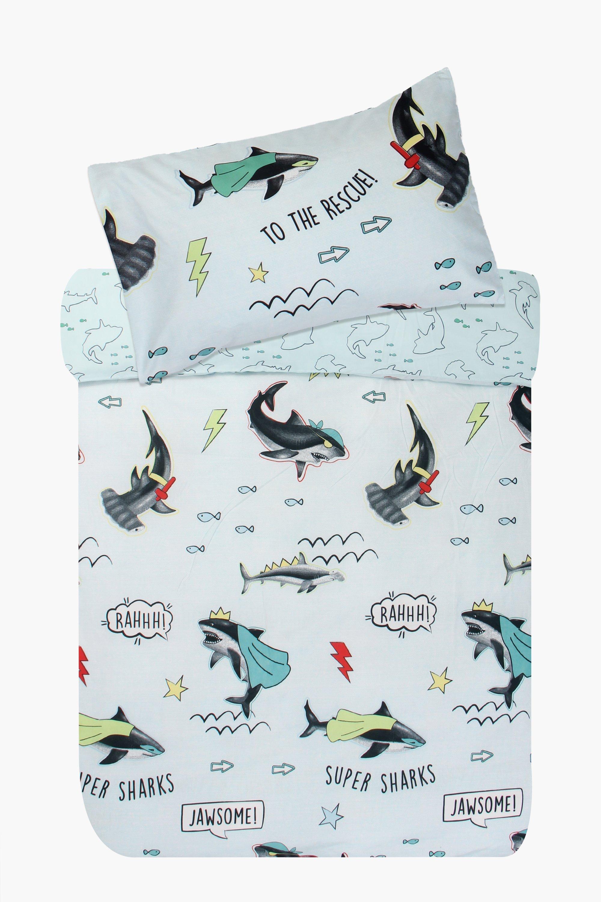 Soft Touch Sebastian Shark Reversible Duvet Cover Set