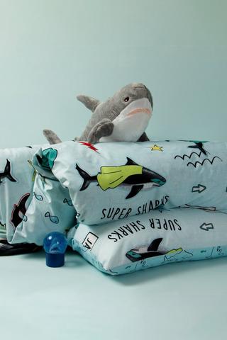 Soft Touch Sebastian Shark Reversible Duvet Cover Set