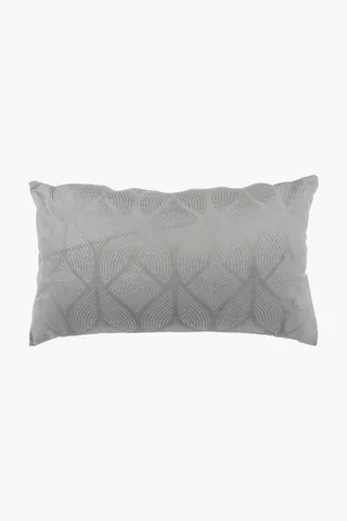 Woven Flannel Velvet Geometric Scatter Cushion, 30x50cm