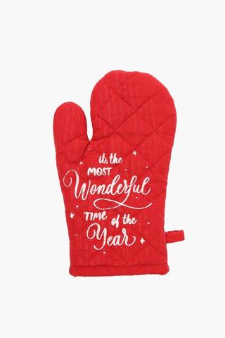 Festive Cotton Oven Glove