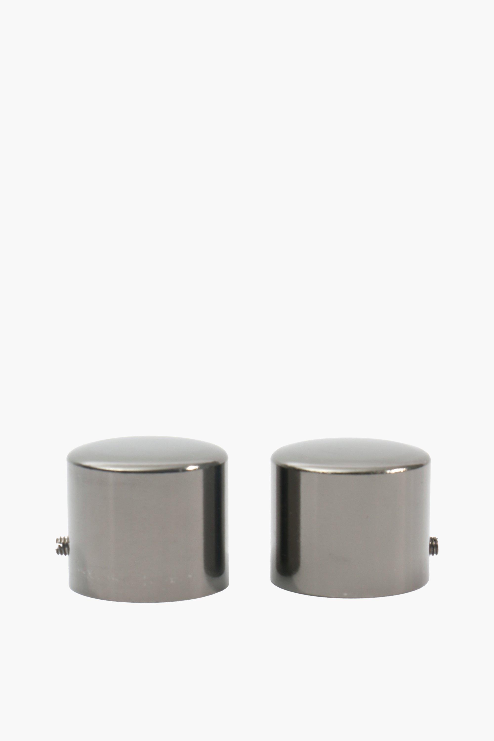 2 Pack Metal Rod End Caps, 25mm