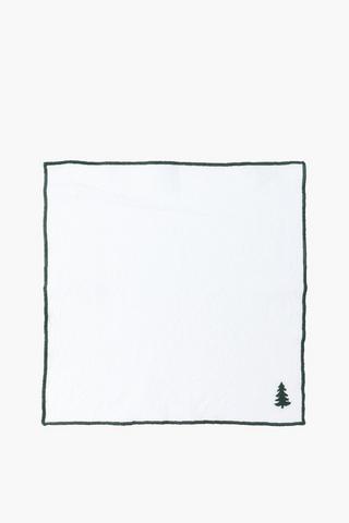 Festive Embroidered Napkin, 40x40cm