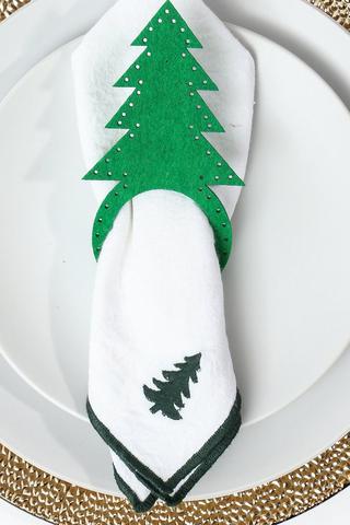 Festive Embroidered Napkin, 40x40cm