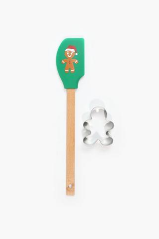 Festive Spatula And Cookie Cutter Set