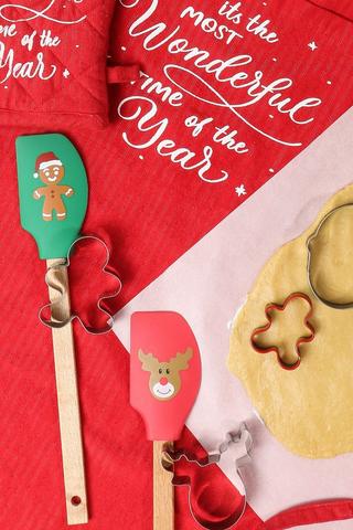 Festive Spatula And Cookie Cutter Set