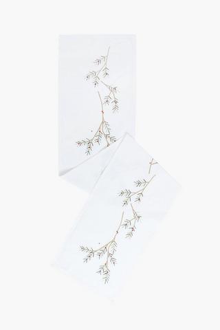 Festive Embroidered Table Runner