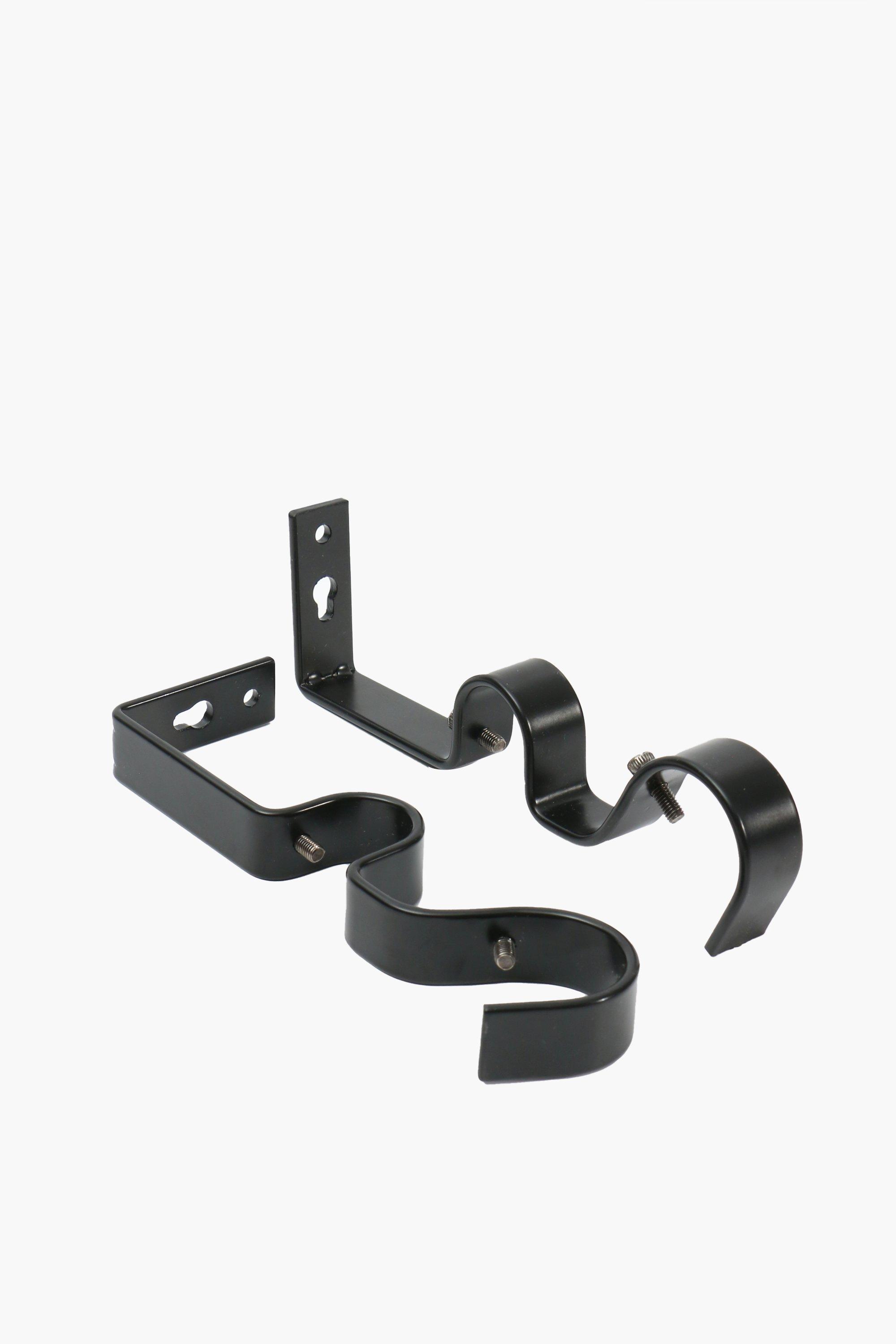 2 Pack Brushed Metal Brackets, 25 And 35mm