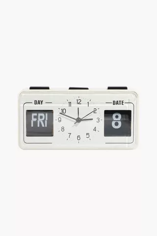 Retro Calendar Clock, 17cm