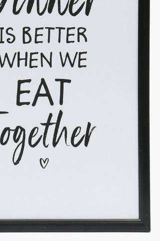 Framed Dinner Script, 30x40cm