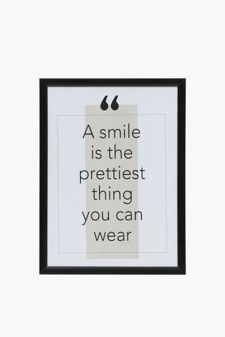 Framed Pretty Smile, 30x40cm