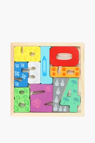Educational Wooden Numbers Puzzle