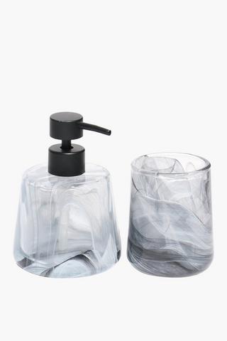 Abstract Smoked Glass Dispenser, 460ml