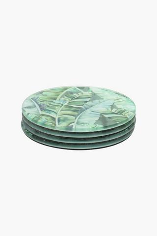 4 Pack Printed Glass Coasters