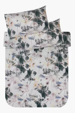 Soft Touch Printed Floral Duvet Cover Set