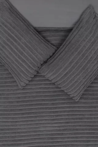 Tufted Textured Stripe Duvet Cover Set