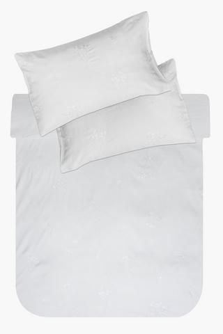 Embroidered Aspen Floral Duvet Cover Set