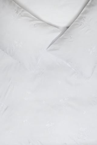 Embroidered Aspen Floral Duvet Cover Set