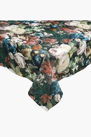 Floral Cotton Tablecloth, 160x360cm
