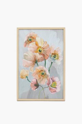 Framed Poppy Canvas, 40x60cm