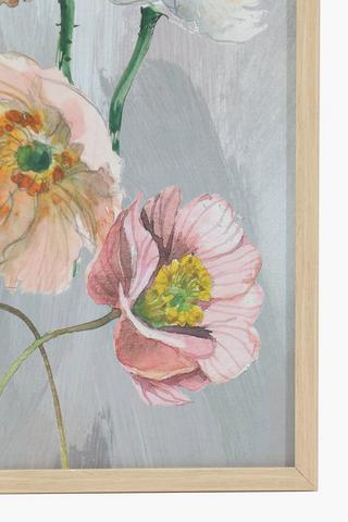 Framed Poppy Canvas, 40x60cm