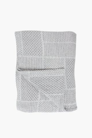 Hatching Patchwork Jacquard Classic Throw,180x220cm
