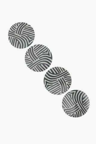 4 Pack Geometric Cork Coasters