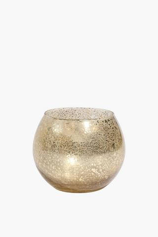 Speckle Glass Tealight Holder, 8x10cm