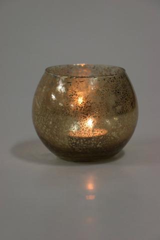 Speckle Glass Tealight Holder, 8x10cm