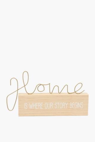Home Block Sign, 16x27cm