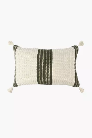 Woven Cotton Rustic Scatter Cushion, 45x70cm