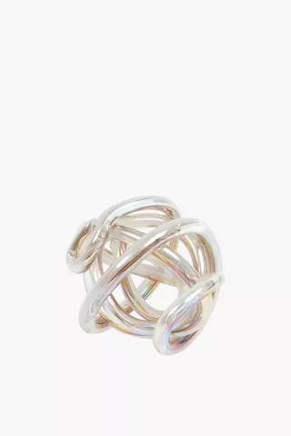 Glass Holographic Knot, 12cm