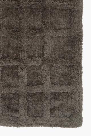 2 Piece Woven Cotton Tile Bath Mat Set