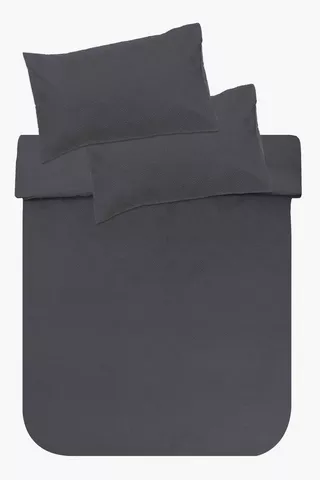Soft Touch Embossed Geometrical Duvet Cover Set