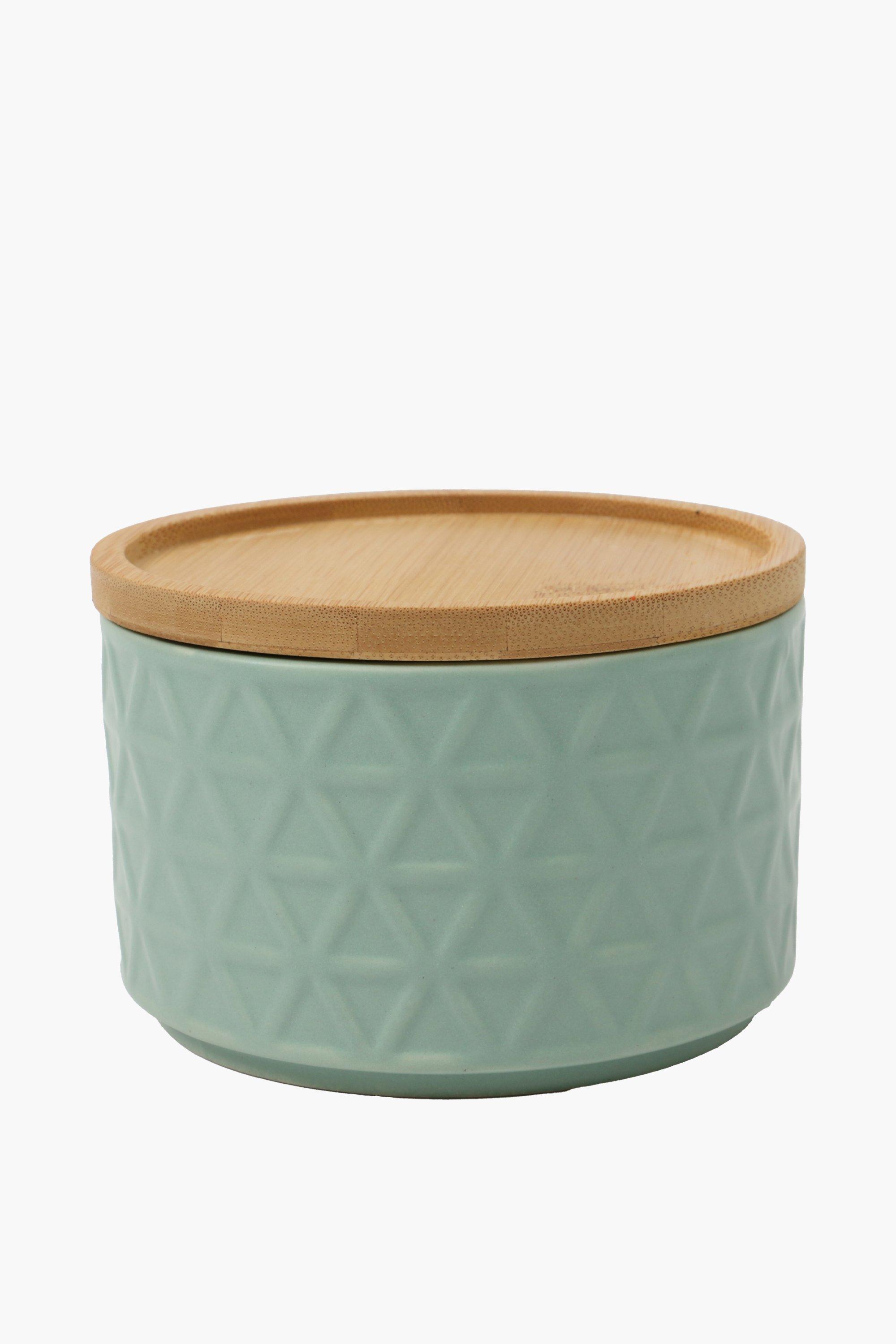 Ceramic Canister With Bamboo Lid   02 102070475 SI 00