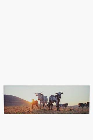 Nguni Sun Canvas, 45x135cm
