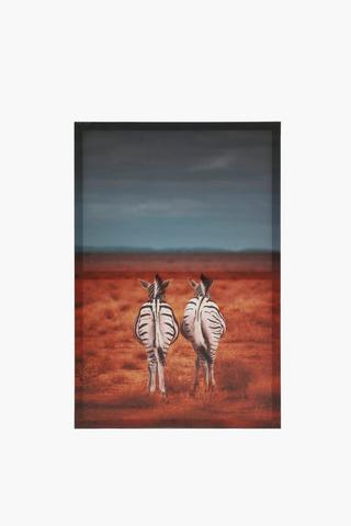 Cheeky Zebras Canvas, 40x60cm