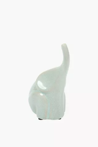 Ceramic Gloss Elephant, 10x17cm