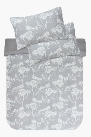 Quilted Jacquard Folage Duvet Cover Set
