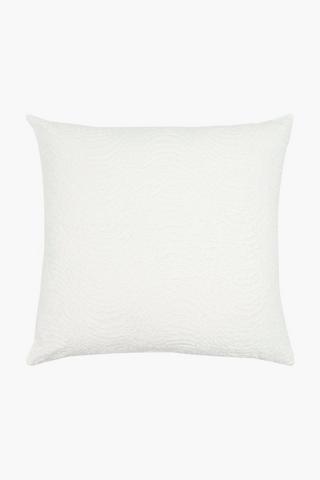 Tufted Cotton Wave Scatter Cushion, 60x60cm