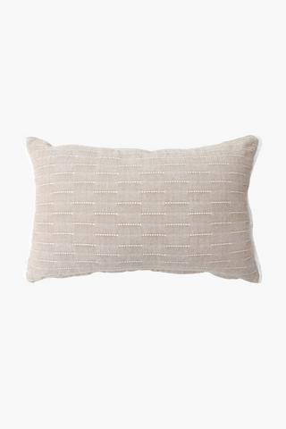 Tufted Fringe Velvet Scatter Cushion, 30x50cm